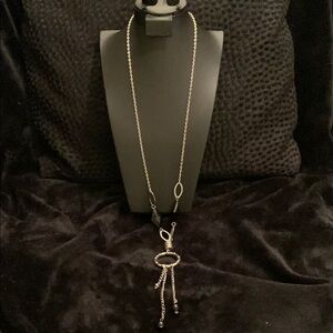 Elegant Silver and Black Necklace